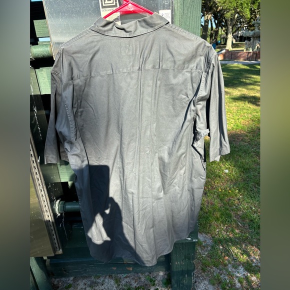 Wrangler Men's Button Up Shirt Black Size XL Short Sleeve Chest Pocket Cotton - Picture 4 of 4